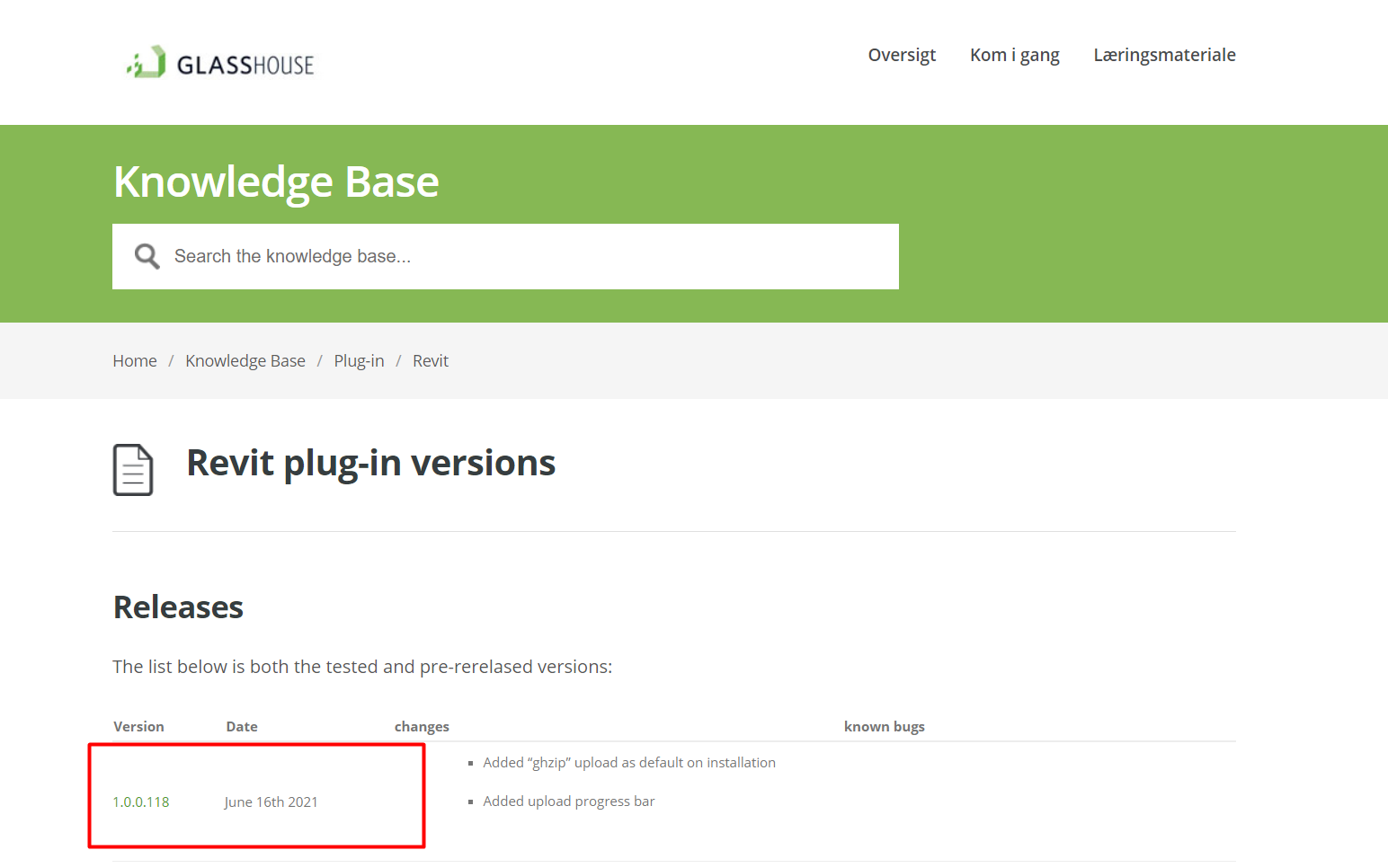 Revit Plugin Glasshouse Help